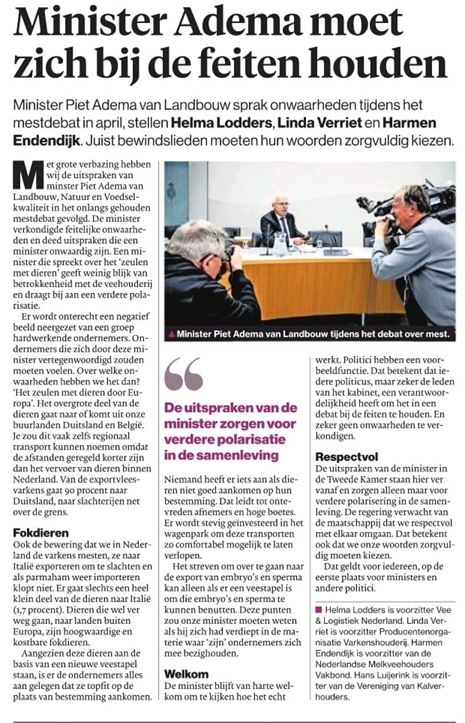 Opiniestuk Adema moet zich aan de feiten houden